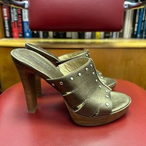 Bronze studded Michael Kors heels size 6
